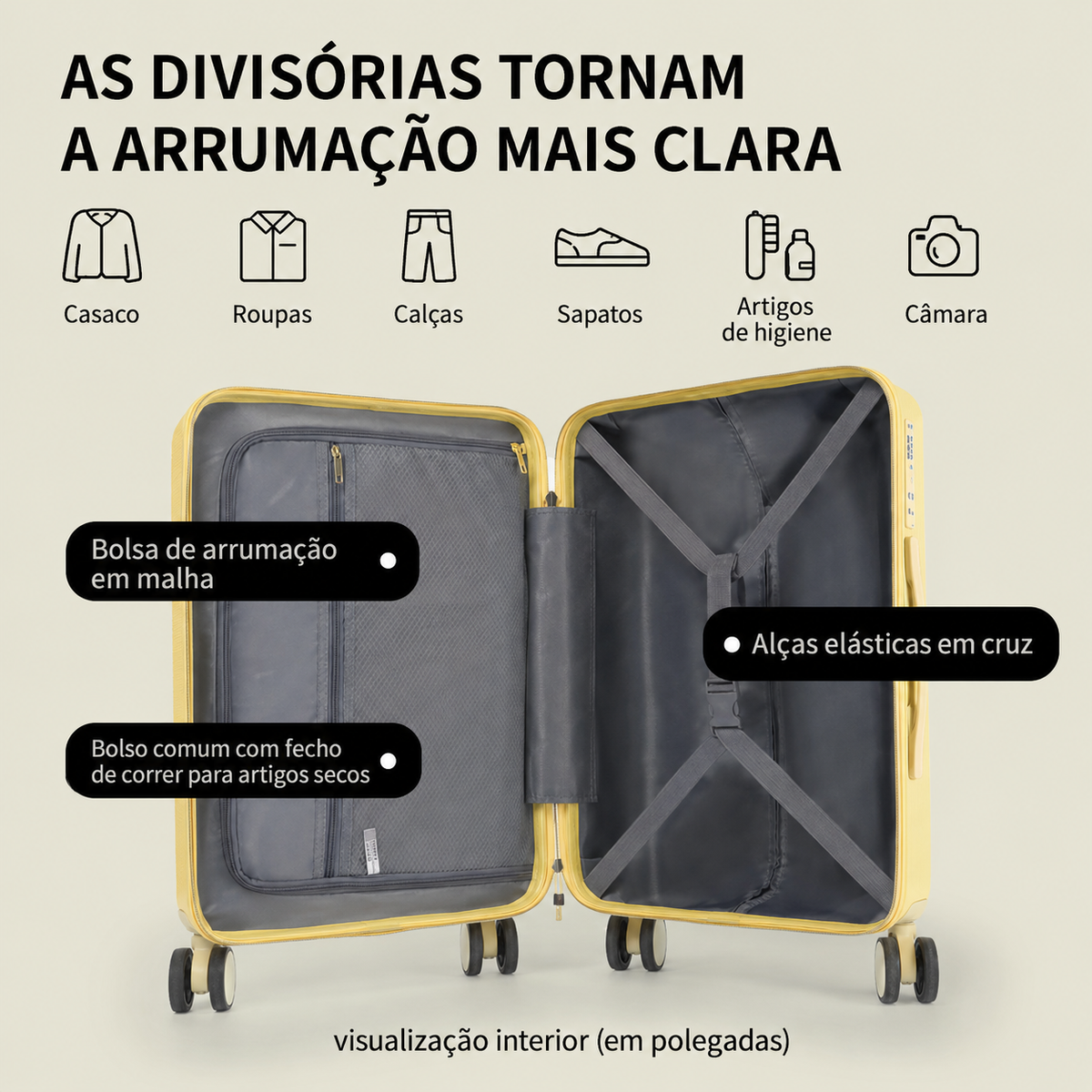 Conjunto de 2 Malas | 55 x 36 x 23 cm | 2.3 kg