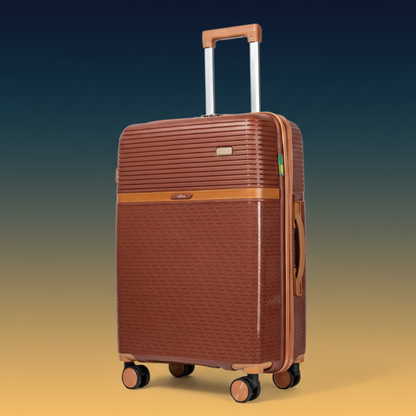Mala castanha cognac com fundo luxury